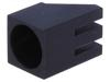 Objímka diody LED 5mm polyamid úhlová černá UL94V-2 H: 6mm