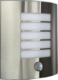 Nástěnné svítidlo s PIR čidlem nerezové, žárovka E27 230V/60W