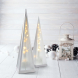 LED vánoční pyramida, otáčecí, 3D efekt světla, 45cm, 230V, teplá bílá