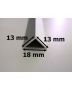 LED profil TRIANGEL - Profil bez krytu 1m