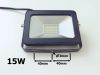 LED reflektor RB15W černý 15W - Teplá bílá