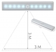LED osvětlení s PIR čidlem, napájení 4xAAA /osvětlení do skříně/