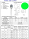 LED 10mm zelená čirá 3Cd/20mA 30°3-3,6V 10x13,5