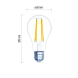 LED žárovka Filament A60 A++ 6W E27 teplá bílá