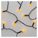 LED vánoční řetěz – kuličky, 2× AA, vnitřní, žlutá, časovač