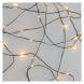 LED vánoční nano řetěz zelený, 4m, venkovní, teplá b., čas.