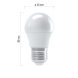 LED žárovka Classic Mini Globe 4W E27 neutrální bílá