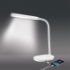 LED stolní lampička stmívatelná, 8W, 4500K, USB, bílá