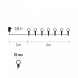 40 LED světelný řetěz – kuličky 2,5cm, 4m, stud. b., časovač