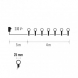 40 LED světelný řetěz – kuličky 2,5cm, 4m, červená, časovač