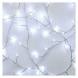 LED vánoční nano řetěz – ježek, 2,4m, studená bílá, časovač