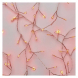 LED vánoční nano řetěz – ježek, 2,4m, červená, časovač