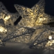 LED řetěz vánoční hvězdy bílé proplétané, 10LED, 1m, 2x AA, IP20 