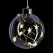 LED vánoční koule skleněná, 10LED, 2x AA, IP20 