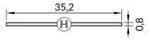 Clonka pro profily LED průhledný 1m Určení: FLAT8 V: H zásuvná
