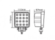 Světlomet LED 48W pracovní čtvercový 10-30V