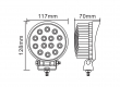 LED světlo 10-30V, 14x3W, R10, rozptýlený paprsek