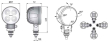 Světlo pracovní CRC5B.50053 LED LED 12-24V 1500lm magnetický 35° rozptyl