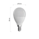 LED žárovka Classic Mini Globe 8W E14 neutrální bílá