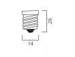 LED Filament tubulární žárovka čirá T20 4W/230V E14 4000K/400Lm/300°/A++