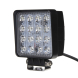 LED světlo hranaté, 16x3W, 107x107x60mm, ECE R10/R23