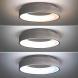 LED stropní světlo kulaté Treviso, 48W, 2880lm, stmívatelné, dálkové ovládání, šedá