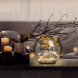  LED skleněná vánoční koule, 20LED, měděná struktura, 3x AAA 