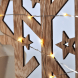  LED vánoční hvězda, přírodní dřevo 2 x AA , teplá bílá
