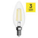 LED žárovka Filament Candle 6W E14 teplá bílá