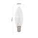 LED žárovka Classic Candle 8W E14 studená bílá