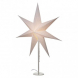 Svícen na žárovku E14 bílý s papírovou hvězdou, 45×67cm, vn.