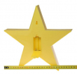 LED dekorace hvězda 28cm, žlutá