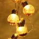 ACA DECOR LED Vánoční girlanda - Žárovičky v měděné barvě, teplá bílá, 2xAA, 160 cm