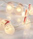 ACA DECOR LED dekorační girlanda - Santa, teplá bílá barva, 2xAA, 170 cm