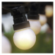 LED světelný řetěz – 10x párty žárovky mléčné, 5 m, venkovní i vnitřní, teplá bílá