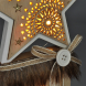 Vánoční LED dřevěná dekorace, hvězda, 2x AA