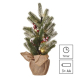 LED vánoční stromek zasněžený, 52 cm, 3x AA, vnitřní, teplá bílá, časovač