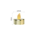 LED dekorace – čajová svíčka zlatá + CR2032, vnitřní, vintage