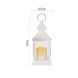 LED dekorace – lucerna antik bílá blikající, 3x AAA, vnitřní, vintage, časovač