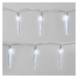 LED vánoční girlanda – 10x rampouch, 1,35 m, 2x AA, vnitřní, studená bílá, časovač