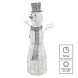 LED vánoční sněhulák ratanový, 124 cm, vnitřní, studená bílá, časovač