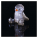 LED vánoční tučňák, 20 cm, 3x AA, vnitřní, studená bílá, časovač