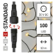 Standard LED spojovací vánoční řetěz, 5 m, venkovní i vnitřní, teplá bílá, časovač