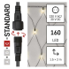 Standard LED spojovací vánoční řetěz – síť, 1,5x2 m, venkovní, teplá bílá, časovač