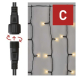 Standard LED spojovací vánoční řetěz – záclona, 1x2 m, venkovní, teplá bílá, časovač