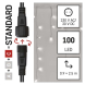 Standard LED spojovací řetěz blikající – rampouchy, 2,5 m, venkovní, studená bílá, časovač