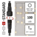 Standard LED spojovací řetěz blikající – rampouchy, 2,5 m, venkovní, teplá/studená bílá