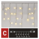 Standard LED spojovací řetěz blikající – rampouchy, 2,5 m, venkovní, teplá/studená bílá