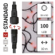 Standard LED spojovací vánoční řetěz, 10 m, venkovní i vnitřní, červená, časovač
