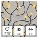 LED vánoční řetěz, 8 m, venkovní i vnitřní, teplá bílá, časovač